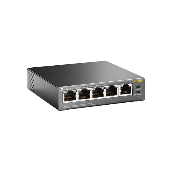 TP-Link TL-SG1005P Gigabit PoE Switch  5-Port (4xPoE) 10-1000Mbps Desktop