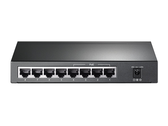 TP-Link TL-SG1008P Gigabit PoE Switch  8-Port (4xPoE) 10-1000Mbps Desktop, schwarz