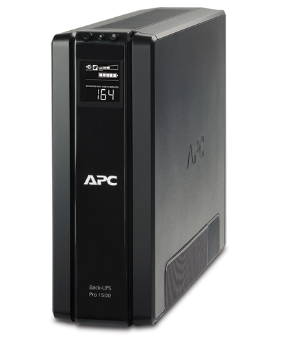 APC Back-UPS Pro BR1500G-GR  1500VA 230V, LCD Panel, ECO Mode, Stromsparfunktion, USB, GLAN Protection, schwarz