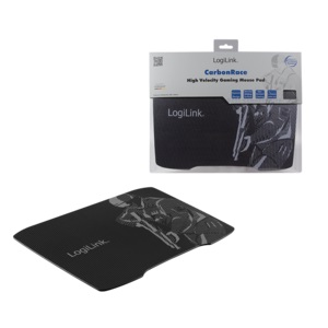 LogiLink Mousepad XL für Gaming mit Aufdruck, 330x250x2,5 mm, schwarz
