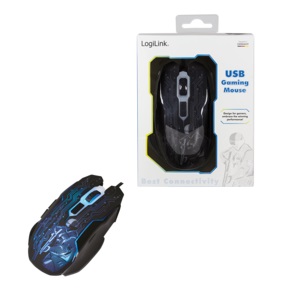 LogiLink Gaming Mouse USB 6-Tasten 2400dpi, schwarz