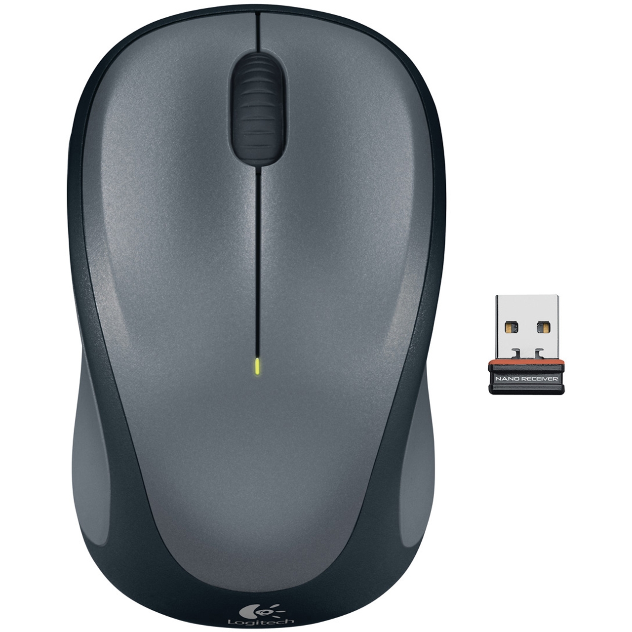 Logitech M235 Wireless Notebook Laser Mouse USB Funk, Scrollrad, grau/schwarz
