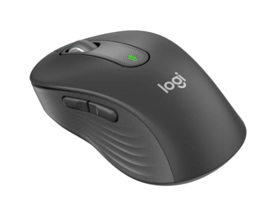 Logitech M650 Signature Large graphit Wireless Mouse, Bluetooth + USB-Bolt