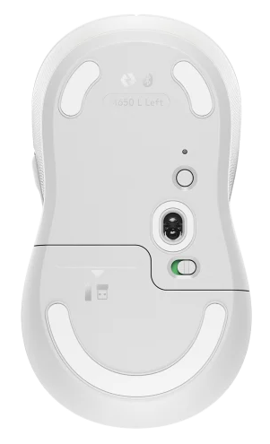 Logitech M650 Signature weiss Wireless Mouse, Bluetooth + USB-Bolt