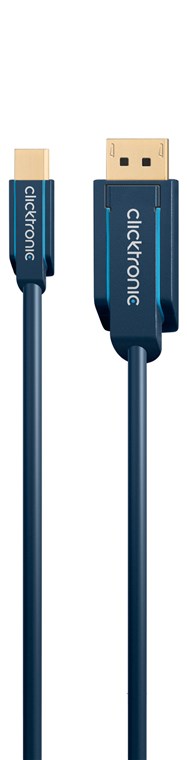 Clicktronic Mini DisplayPort / DisplayPort Kabel 2 Meter 1x Mini DP Stecker / 1x DP Stecker