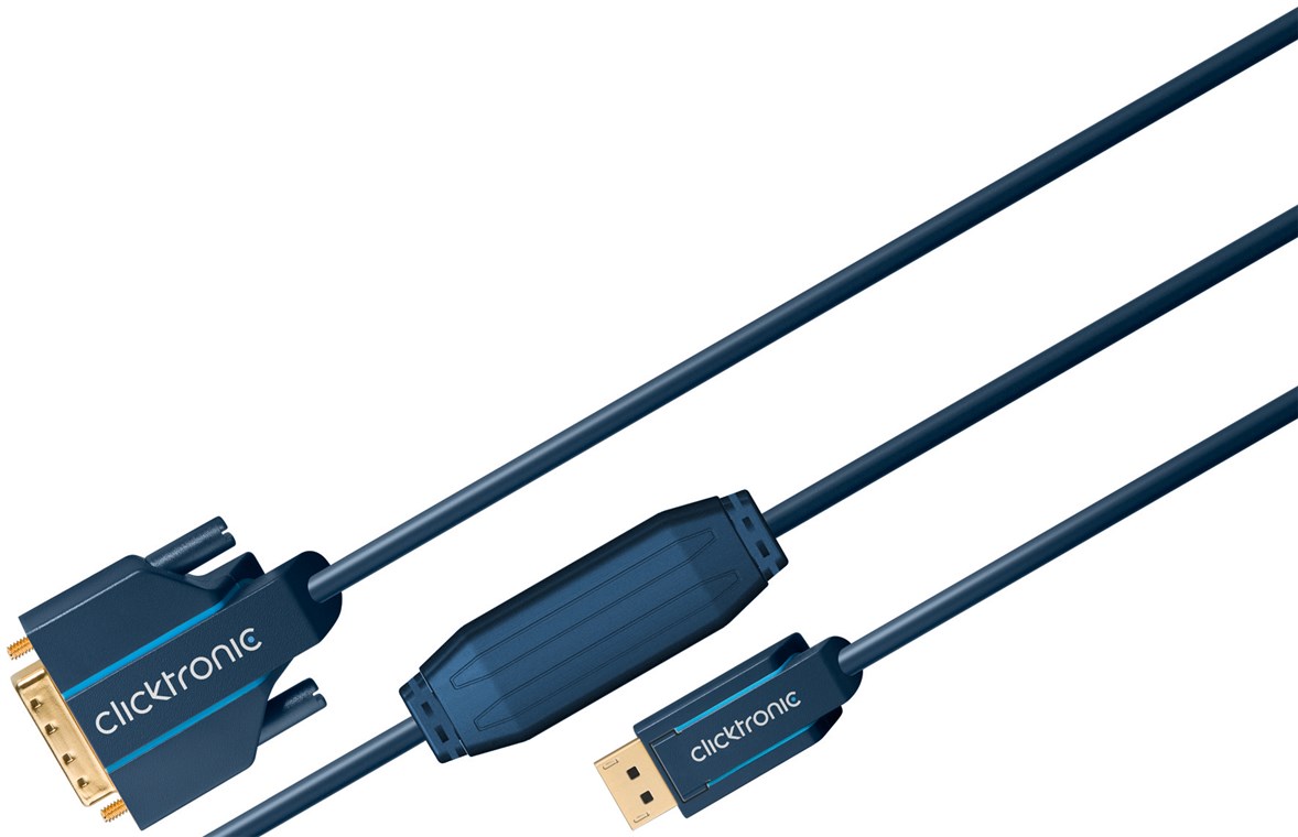 Clicktronic DisplayPort - DVI Anschlusskabel 2 Meter DP/DVI St/St