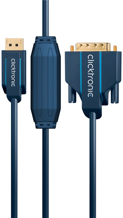 Clicktronic DisplayPort - DVI Anschlusskabel 5 Meter DP/DVI St/St