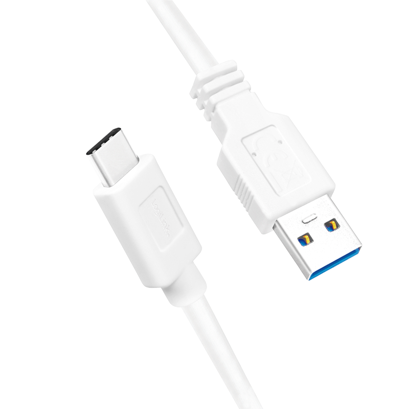 USB C/A Kabel 0,15 M. - USB Typ C-Stecker > USB 3.0 A-Stecker, weiß