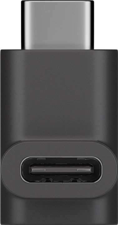 USB C/C Adapter 90° vertikal - USB Typ C-Stecker > USB Typ C-Buchse, schwarz