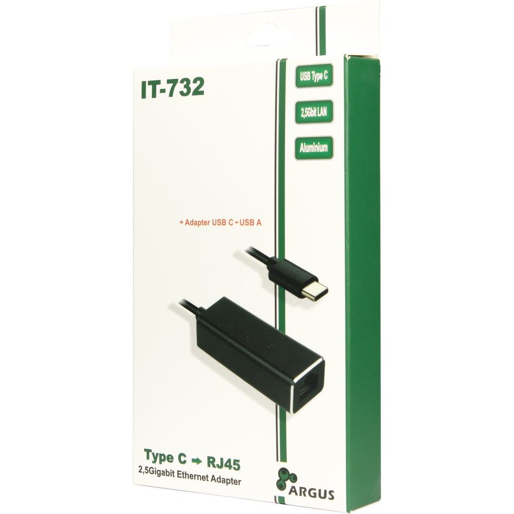 USB C/RJ45 LAN-Konverter bis 2.5Gbits - USB 3.0 Typ C-Stecker > RJ45 Buchse Gigabit Ethernet Netzwerkadapter 10/100/1000Mbps