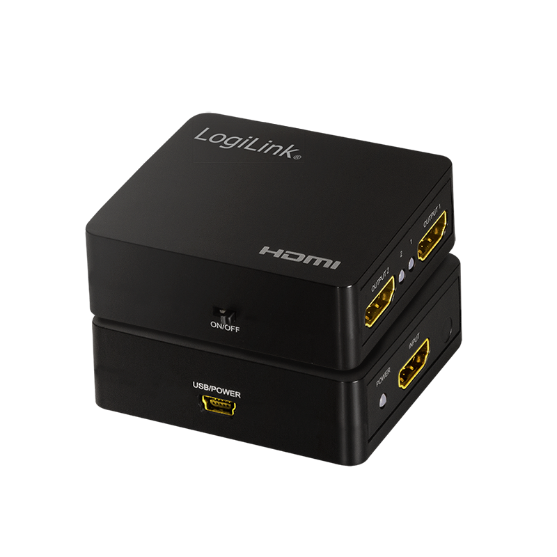 Logilink 2-Port HDMI-Splitter 4K/60 Hz, HDCP / HDR / CEC