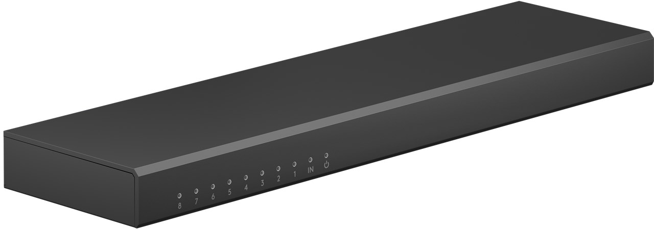 Goobay 8-Port HDMI-Splitter 4K/60 Hz mit Netzteil