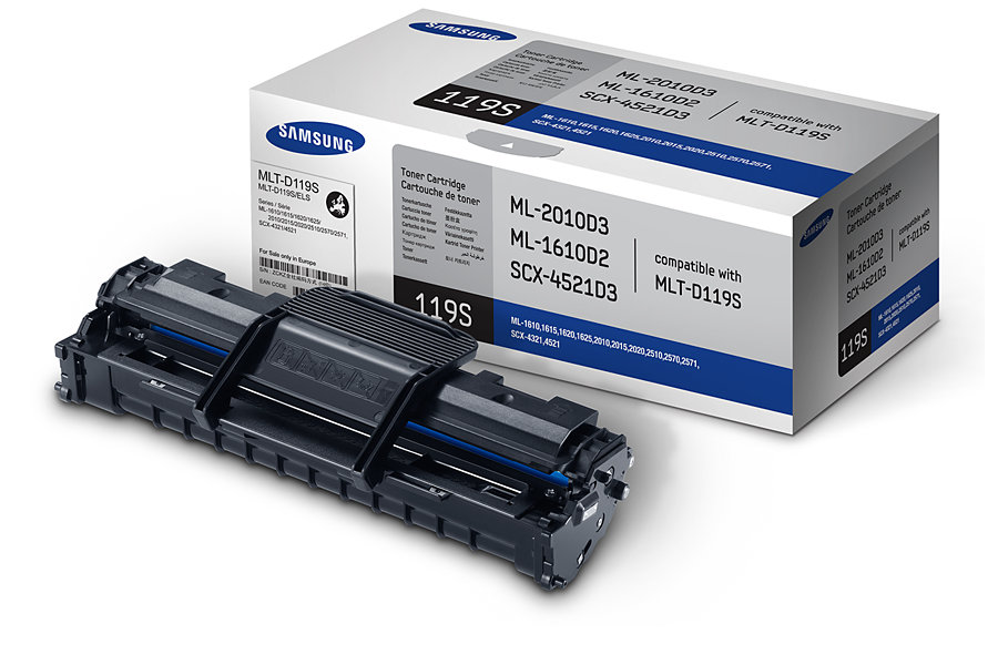 Samsung / HP Toner MLT-D119S / SU863A für ML-1610 / ML-2010 / ML-2510 / ML-2570 / ML-2571N • SCX-4321 / 4521F, 2000 Seiten, schwarz