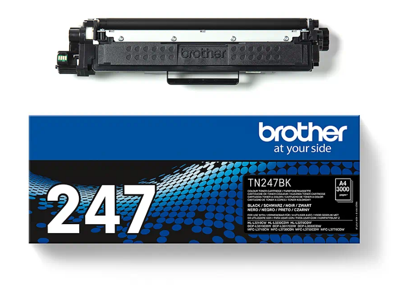Brother Toner TN247BK für HL-L3230, DCP-L3510, MFC-L3730, 3000 Seiten, schwarz