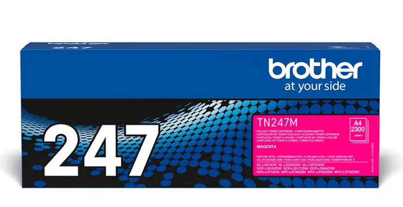Brother Toner TN247M für HL-L3230, DCP-L3510, MFC-L3730, 2300 Seiten, magenta