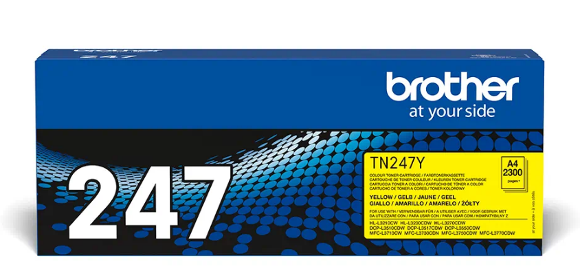 Brother Toner TN247Y für HL-L3230, DCP-L3510, MFC-L3730, 2300 Seiten, gelb