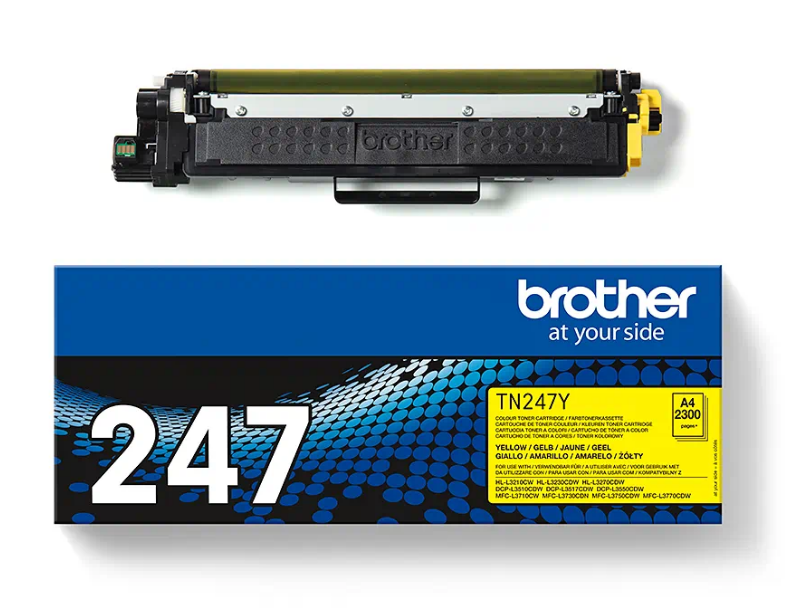 Brother Toner TN247Y für HL-L3230, DCP-L3510, MFC-L3730, 2300 Seiten, gelb