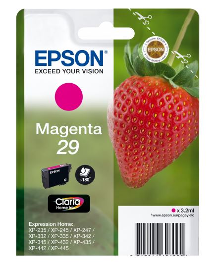 Epson 29 Tintenpatrone (Erdbeere), magenta 3,2ml / 180 Seiten
