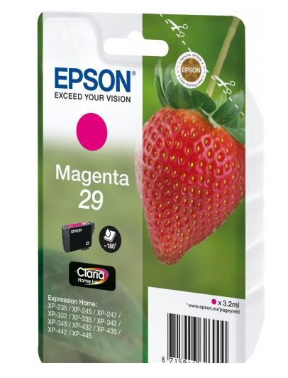 Epson 29 Tintenpatrone (Erdbeere), magenta 3,2ml / 180 Seiten