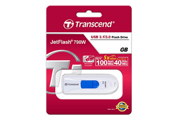 Transcend JetFlash 790W 32GB USB 3.0 weiss 100MB/s