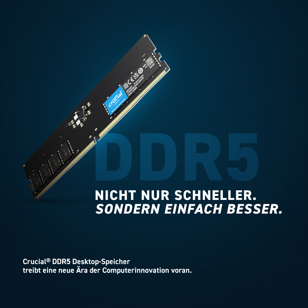 DDR5 RAM Crucial CT32G56C46U5 32GB (1x32) 5600MHz CL46