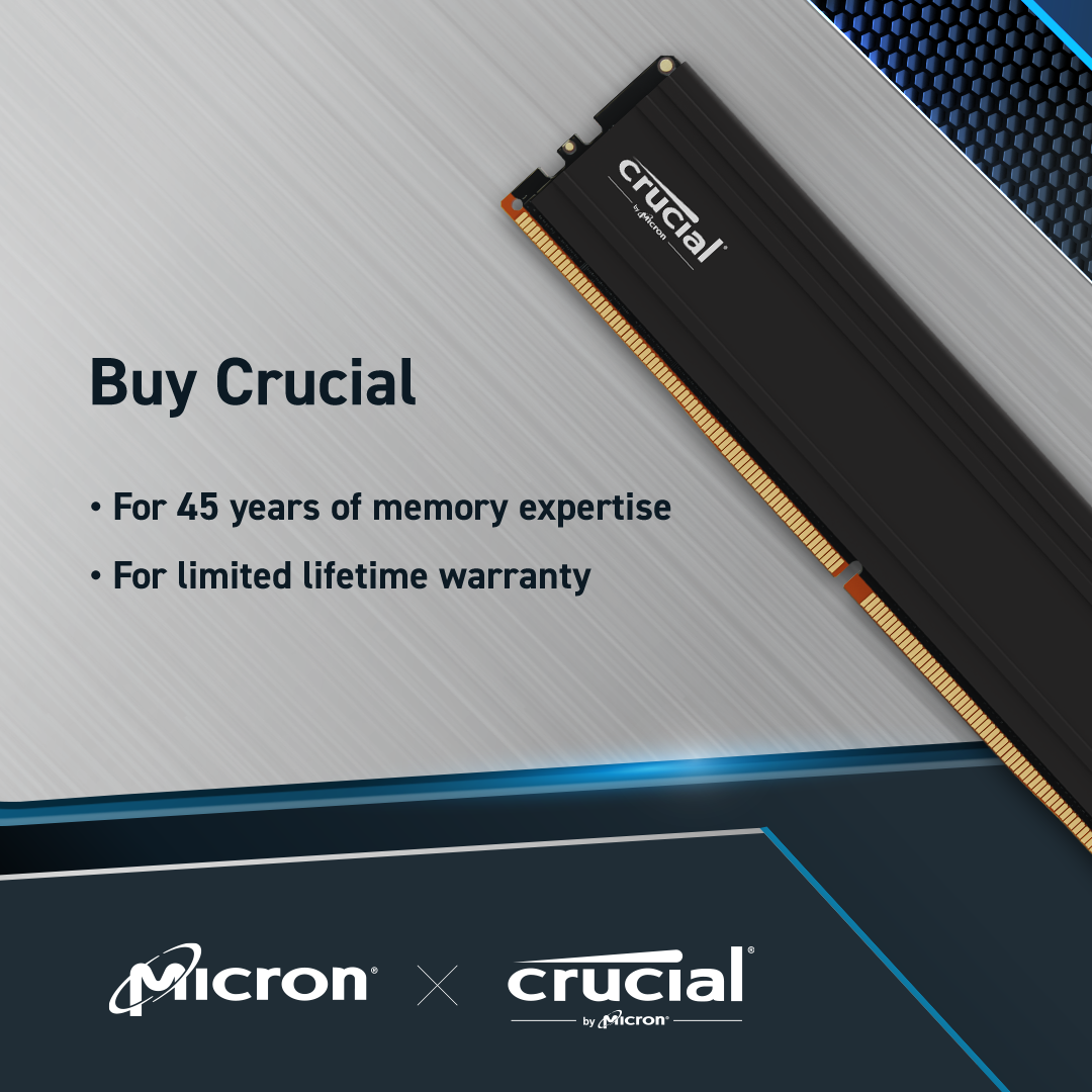 DDR5 RAM Crucial CP24G56C46U5 24GB (1x24) 5600MHz CL46