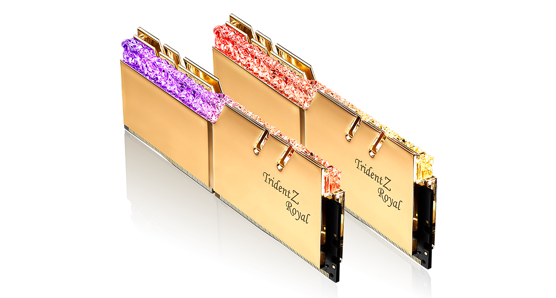 DDR4 RAM  G.Skill TridentZ Royal F4-5333C22D-16GTRG, 16GB-Kit (2x8GB), 1.6V, 5333MHz CL22