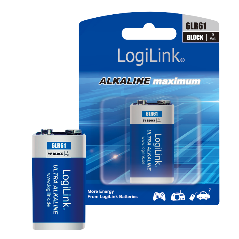 Batterie Tecxus/LogiLink 6LR61B1 Ultra Power Alkaline 9V Block