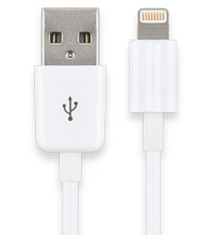 USB-A Daten- & Ladekabel für Apple mit Lightning Connector z.B. iPhone X, 2m, silber