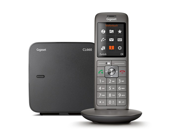 Gigaset CL660 Funktelefon mit Farb-Display, antrazit