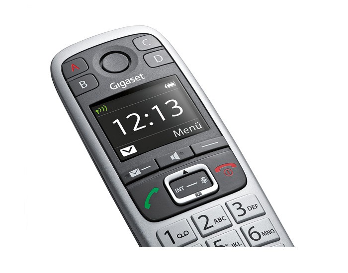 Gigaset E560 Funktelefon mit großen Tasten, platin